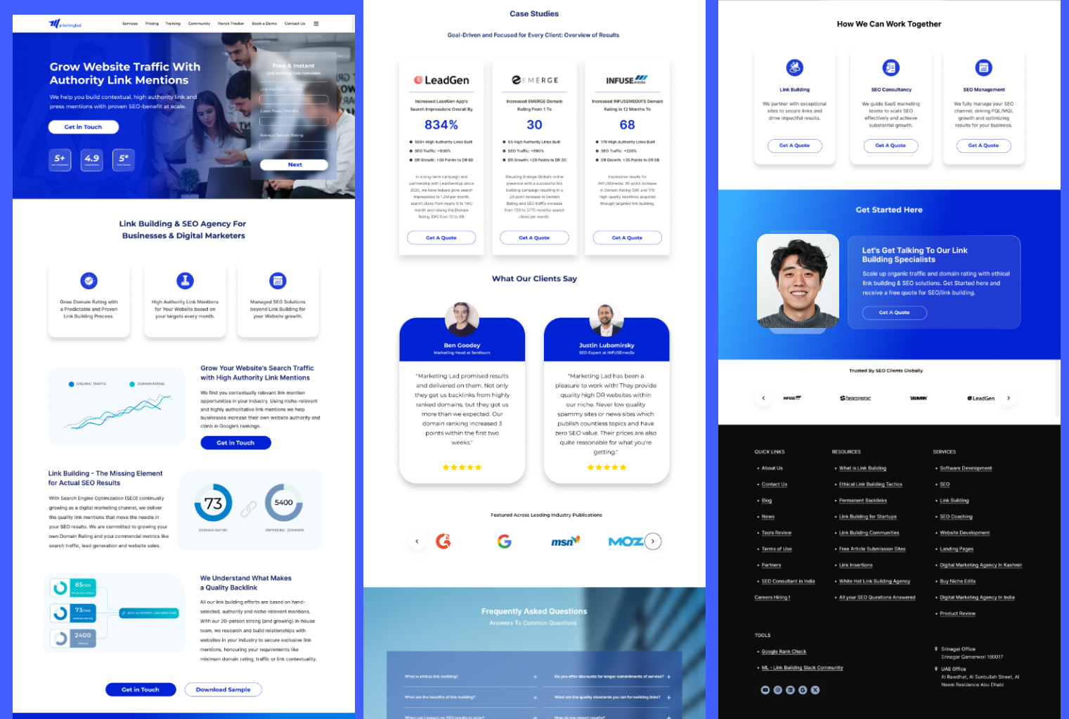 modern website design