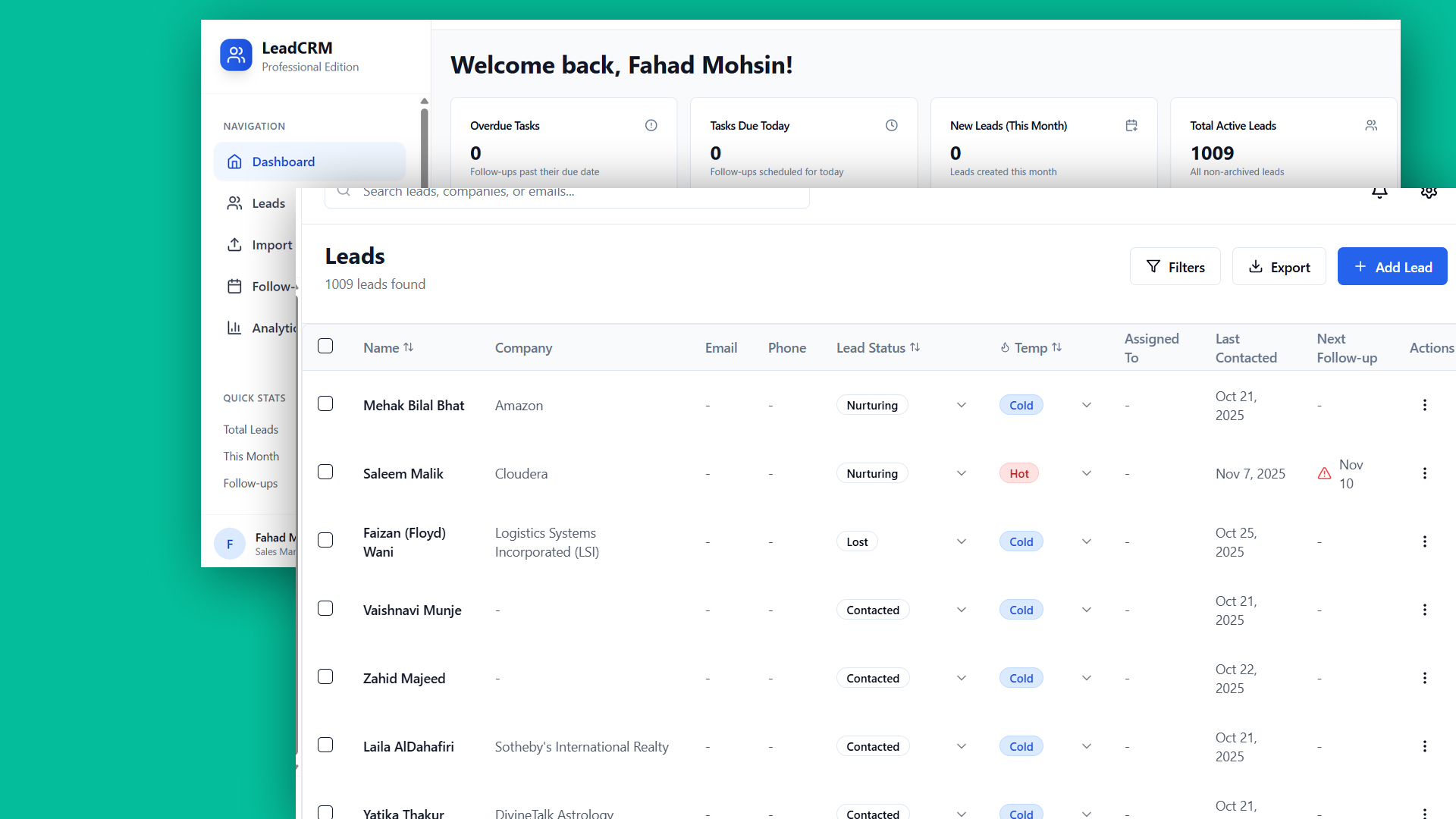 Lead CRM by Brandsparc